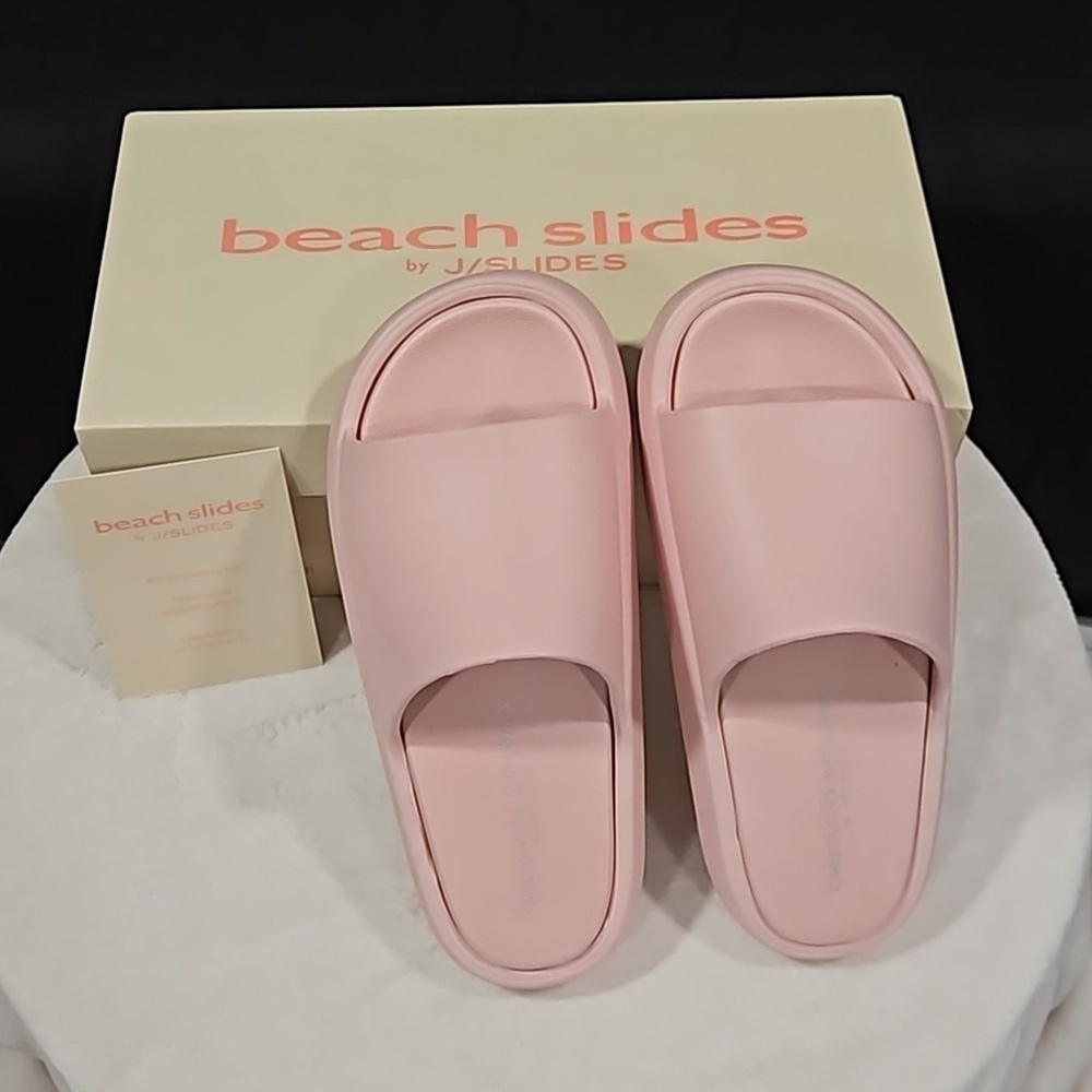 J SLIDES Soft Pink Eva Squish Beach Slides Women's NIB Size 8 - Picture 3 of 9